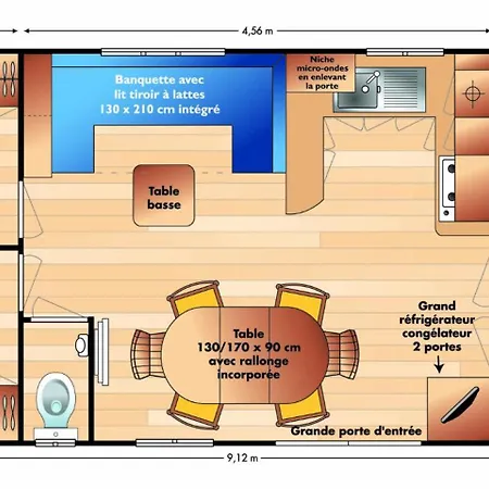 Location Mobile-home 36m2 Confort 캠프장 라트슈수르메르